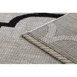 Kab. Fonott sizal floorlux szőnyeg 20608 marokkói rácsos ezüst / fekete 120x170 cm