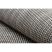 Fonott sizal floorlux szőnyeg 20580 egyszerű, egyszínű - ezüst / fekete 140x200 cm