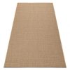 Fonott sizal floorlux szőnyeg 20580 egyszerű, egyszínű - természetes / kávé 140x200 cm