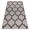 Fonott sizal floorlux szőnyeg 20608 marokkói rácsos ezüst / fekete 140x200 cm