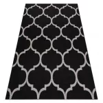 Kab. Fonott sizal floorlux szőnyeg 20608 marokkói rácsos fekete / ezüst 140x200 cm