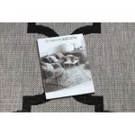 Kab. Fonott sizal floorlux szőnyeg 20608 marokkói rácsos ezüst / fekete 80x150 cm