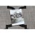 Fonott sizal floorlux szőnyeg 20608 marokkói rácsos ezüst / fekete 80x150 cm