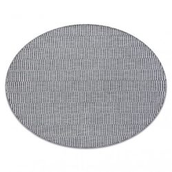 Fonott sizal szőnyeg LOFT 21198 Kör boho elefántcsont/ezüst/szürke kör 160 cm