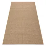 Kab. Fonott sizal floorlux szőnyeg 20580 egyszerű, egyszínű - természetes / kávé 60x110 cm