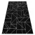 Kab. Fonott sizal floorlux szőnyeg 20605 fekete / ezüst HÁROMSZÖGEK, GEOMETRIAI  200x290 cm