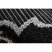 Fonott sizal floorlux szőnyeg 20607 marokkói rácsos ezüst / fekete 80x150 cm