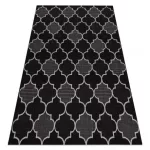 Kab. Fonott sizal floorlux szőnyeg 20607 marokkói rácsos ezüst / fekete 60x110 cm