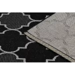Kab. Fonott sizal floorlux szőnyeg 20607 marokkói rácsos ezüst / fekete 60x110 cm