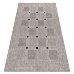 Fonott sizal floorlux szőnyeg 20079 Négyszögletes ezüst / fekete 160x230 cm