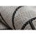 Fonott sizal floorlux szőnyeg 20605 ezüst / fekete / bézs HÁROMSZÖGEK, GEOMETRIAI  240x330 cm