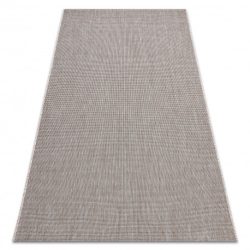 Fonott sizal floorlux szőnyeg 20580 egyszerű, egyszínű - ezüst / fekete 60x110 cm