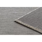 Kab. Fonott sizal floorlux szőnyeg 20580 egyszerű, egyszínű - ezüst / fekete 60x110 cm