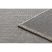 Fonott sizal floorlux szőnyeg 20580 egyszerű, egyszínű - ezüst / fekete 60x110 cm