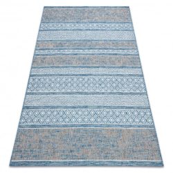 Fonott sizal szőnyeg LOFT 21118 boho elefántcsont/ezüst/kék 120x170 cm