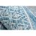 Fonott sizal szőnyeg LOFT 21118 boho elefántcsont/ezüst/kék 200x290 cm