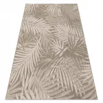 Kab. Fonott sizal floorlux szőnyeg 20504 levelek szürke / pezsgő dzsungel 80x150 cm