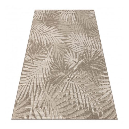 Fonott sizal floorlux szőnyeg 20504 levelek szürke / pezsgő dzsungel 80x150 cm