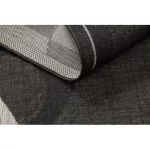 Kab. Fonott sizal floorlux szőnyeg 20078 FEKETE / ezüst  240x330 cm