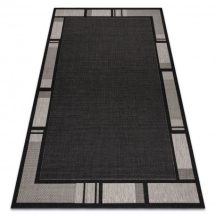   Fonott sizal floorlux szőnyeg 20195 FEKETE / ezüst  240x330 cm