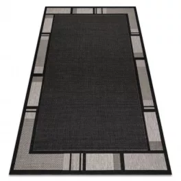   Kab. Fonott sizal floorlux szőnyeg 20195 FEKETE / ezüst  240x330 cm