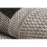Fonott sizal floorlux szőnyeg 20195 ezüst  / FEKETE 80x150 cm