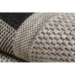 Kab. Fonott sizal floorlux szőnyeg 20195 ezüst  / FEKETE 140x200 cm