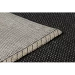 Kab. Fonott sizal floorlux szőnyeg 20195 FEKETE / ezüst  60x110 cm