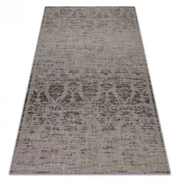   Kab. Fonott sizal floorlux szőnyeg 20211 ezüst  / FEKETE 240x330 cm