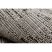 Fonott sizal floorlux szőnyeg 20211 ezüst  / FEKETE 60x110 cm