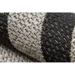 Kab. Fonott sizal floorlux szőnyeg 20340 ezüst / fekete Cikcakk 240x330 cm
