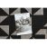 Fonott sizal floorlux szőnyeg 20489 ezüst / fekete HÁROMSZÖGEK 240x330 cm