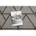 Fonott sizal floorlux szőnyeg 20508 ezüst / fekete HÁROMSZÖGEK 240x330 cm