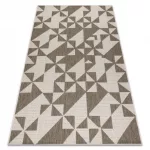 Kab. Fonott sizal floorlux szőnyeg 20489 pezsgő / taupe HÁROMSZÖGEK 200x290 cm