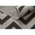 Fonott sizal floorlux szőnyeg 20340 ezüst / fekete Cikcakk 160x230 cm