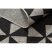 Fonott sizal floorlux szőnyeg 20489 ezüst / fekete HÁROMSZÖGEK 160x230 cm