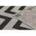 Fonott sizal floorlux szőnyeg 20340 ezüst / fekete Cikcakk 140x200 cm