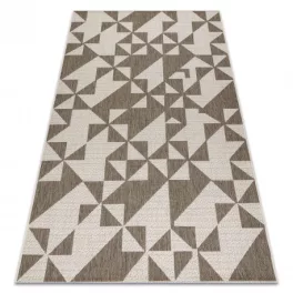   Kab. Fonott sizal floorlux szőnyeg 20489 pezsgő / taupe HÁROMSZÖGEK 140x200 cm