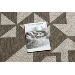 Kab. Fonott sizal floorlux szőnyeg 20489 pezsgő / taupe HÁROMSZÖGEK 140x200 cm