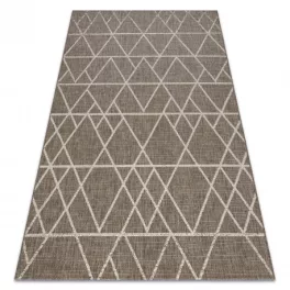   Kab. Fonott sizal floorlux szőnyeg 20508 taupe / pezsgő HÁROMSZÖGEK 140x200 cm