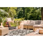 Kab. Fonott sizal floorlux szőnyeg 20489 pezsgő / taupe HÁROMSZÖGEK 120x170 cm