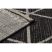 Fonott sizal floorlux szőnyeg 20508 fekete / ezüst HÁROMSZÖGEK 120x170 cm