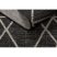 Fonott sizal floorlux szőnyeg 20508 fekete / ezüst HÁROMSZÖGEK 120x170 cm