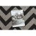 Fonott sizal floorlux szőnyeg 20340 ezüst / fekete Cikcakk 80x150 cm