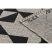 Fonott sizal floorlux szőnyeg 20489 ezüst / fekete HÁROMSZÖGEK 80x150 cm