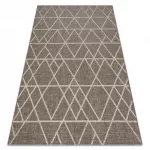 Kab. Fonott sizal floorlux szőnyeg 20508 taupe / pezsgő HÁROMSZÖGEK 80x150 cm