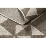 Kab. Fonott sizal floorlux szőnyeg 20489 pezsgő / taupe HÁROMSZÖGEK 60x110 cm