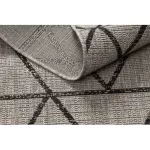 Kab. Fonott sizal floorlux szőnyeg 20508 ezüst / fekete HÁROMSZÖGEK 140x200 cm