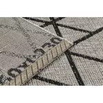 Kab. Fonott sizal floorlux szőnyeg 20508 ezüst / fekete HÁROMSZÖGEK 60x110 cm