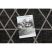Fonott sizal floorlux szőnyeg 20508 fekete / ezüst HÁROMSZÖGEK 60x110 cm